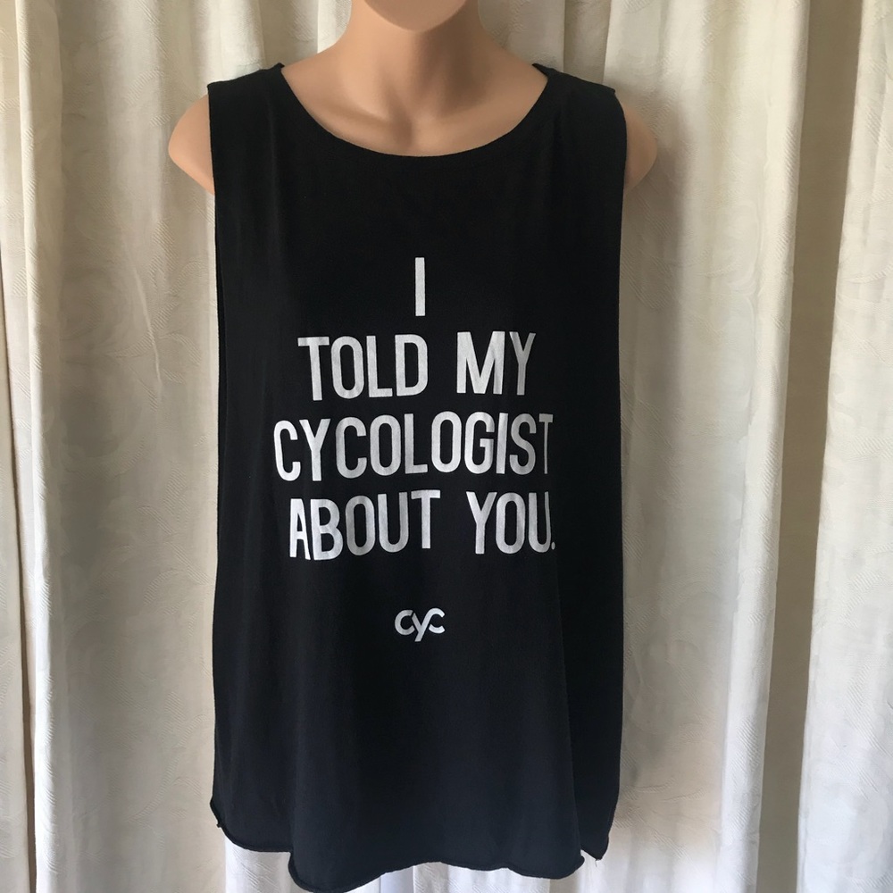 Graphic Cycologist cycling Tank Black